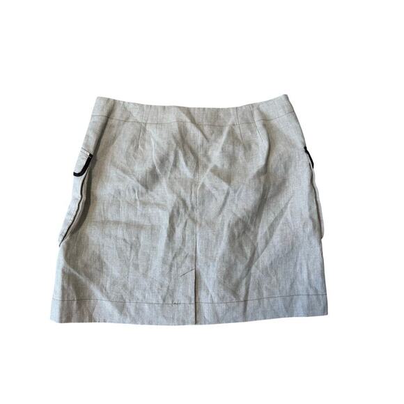 Ann Taylor LOFT 100% Linen mini skirt, NWT; Beige Linen, NWT, size 14 - Picture 2 of 10